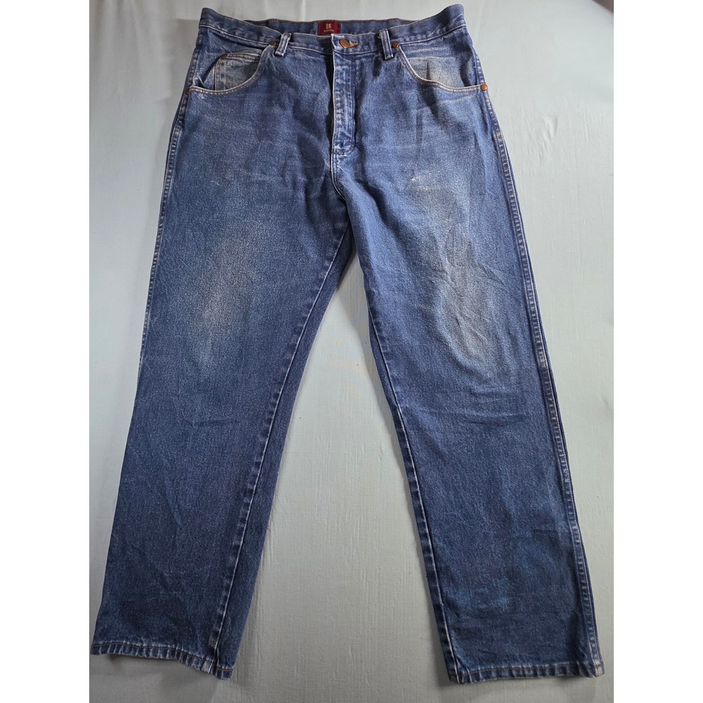 Wrangler 31MWZPW Relaxed Fit Mens Blue Denim Jeans 36x30 Medium Wash